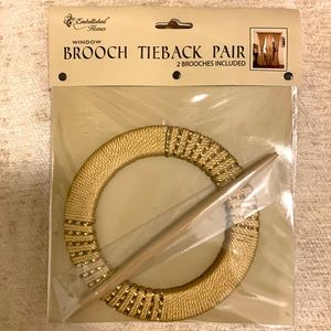 Embellished Homes brooch curtains tie back pair
